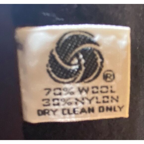 Vintage Herman Kay Navy Double-Breasted Wool-Blend Coat Preppy Academia - Picture 6 of 7